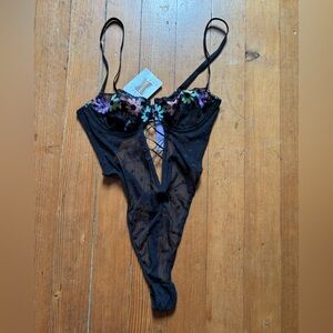 SOLD Floral Black Lace Lingerie